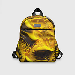 Детский рюкзак Желтая объемная текстура, цвет: 3D-принт