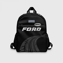 Детский рюкзак Ford speed на темном фоне со следами шин: символ с