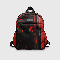 Детский рюкзак CS GO black red brushes, цвет: 3D-принт
