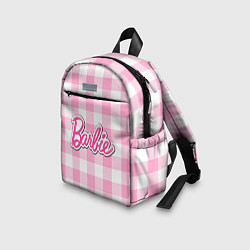 Детский рюкзак Барби лого розовая клетка, цвет: 3D-принт — фото 2