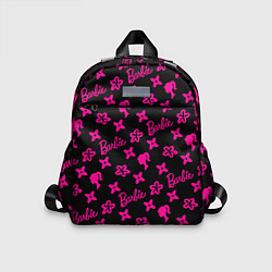Детский рюкзак Барби паттерн черно-розовый