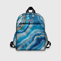 Детский рюкзак Текстура голубого океанического агата