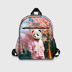 Детский рюкзак Милая панда в пуховике, цвет: 3D-принт