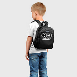 Детский рюкзак Audi speed на темном фоне со следами шин, цвет: 3D-принт — фото 2
