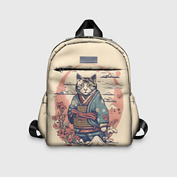 Детский рюкзак Кот-самурай, цвет: 3D-принт