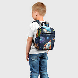 Детский рюкзак Космические корабли и планеты, цвет: 3D-принт — фото 2