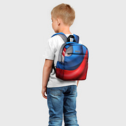 Детский рюкзак Объемная абстракция в цветах флага РФ, цвет: 3D-принт — фото 2