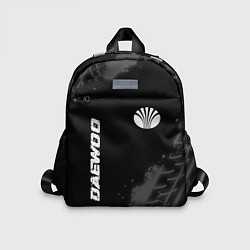 Детский рюкзак Daewoo speed на темном фоне со следами шин: надпис, цвет: 3D-принт