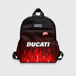Детский рюкзак Ducati- красное пламя, цвет: 3D-принт