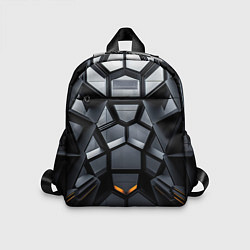 Детский рюкзак Объемная черная конструкция, цвет: 3D-принт