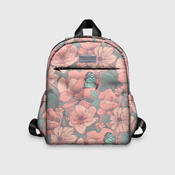 Детский рюкзак Паттерн с бабочками и цветами, цвет: 3D-принт