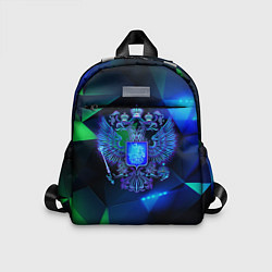 Детский рюкзак Неоновый герб РФ, цвет: 3D-принт
