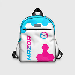 Детский рюкзак Mazda neon gradient style: надпись, символ, цвет: 3D-принт