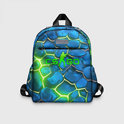 Детский рюкзак CSGO green blue neon, цвет: 3D-принт