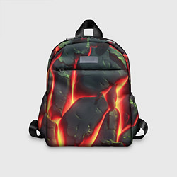 Детский рюкзак Красные плиты с лавой, цвет: 3D-принт