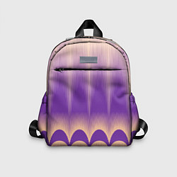 Детский рюкзак Фиолетовый градиент в полоску, цвет: 3D-принт