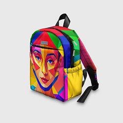 Детский рюкзак Девушка с голубыми глазами в мантии, цвет: 3D-принт — фото 2
