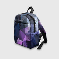 Детский рюкзак Сине розовый мозаичный узор, цвет: 3D-принт — фото 2