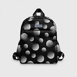 Детский рюкзак Шары в полоску на черном фоне