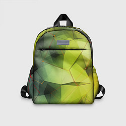 Детский рюкзак Зеленая текстура объемная, цвет: 3D-принт