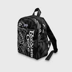 Детский рюкзак Балдурс гейт 3 - черный дракон, цвет: 3D-принт — фото 2