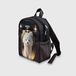Детский рюкзак Белый медвежонок с фонариками, цвет: 3D-принт — фото 2