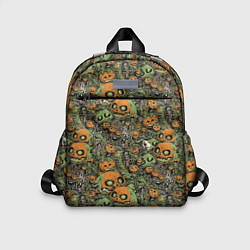 Детский рюкзак Страшный паттерн с тыквами, цвет: 3D-принт