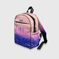 Детский рюкзак Город в розовом и фиолетовом цветах, цвет: 3D-принт — фото 2