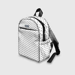 Детский рюкзак Белый в чёрный горошек, цвет: 3D-принт — фото 2