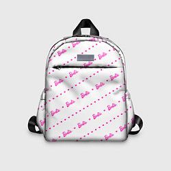 Детский рюкзак Барби паттерн - логотип и сердечки