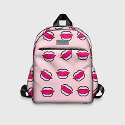 Детский рюкзак Силуэт губы, цвет: 3D-принт