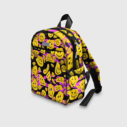 Детский рюкзак Растекшийся смайл на пиксельном фоне, цвет: 3D-принт — фото 2