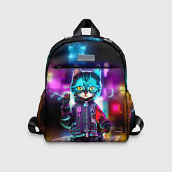 Детский рюкзак Cool kitten - cyberpunk - neon glow
