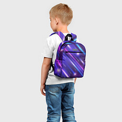 Детский рюкзак Неоновый звездопад - полосы, цвет: 3D-принт — фото 2