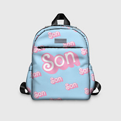 Детский рюкзак Сын - в стиле Барби: паттерн голубой, цвет: 3D-принт