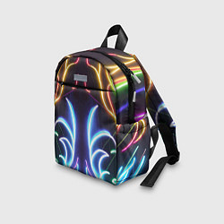 Детский рюкзак Зеркальный неоновый паттерн - нейросеть, цвет: 3D-принт — фото 2