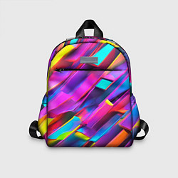 Детский рюкзак Неоновые разноцветные пластины, цвет: 3D-принт