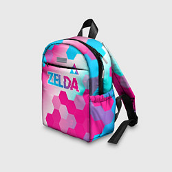 Детский рюкзак Zelda neon gradient style: символ сверху, цвет: 3D-принт — фото 2