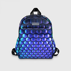 Детский рюкзак Цветные соты - объемная абстракция, цвет: 3D-принт