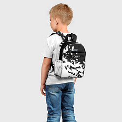 Детский рюкзак Ведьмак птицы паттерн, цвет: 3D-принт — фото 2