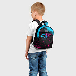 Детский рюкзак Counter-Strike 2 - neon gradient, цвет: 3D-принт — фото 2