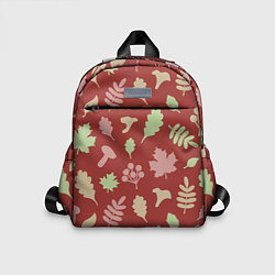 Детский рюкзак Осень - бордовый 3, цвет: 3D-принт