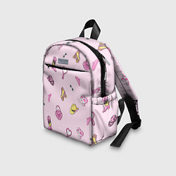 Детский рюкзак Барби аксессуары - розовый паттерн, цвет: 3D-принт — фото 2