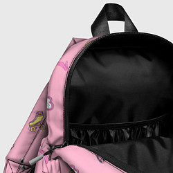 Детский рюкзак Лиза - в стиле барби: аксессуары на розовом паттер, цвет: 3D-принт — фото 2