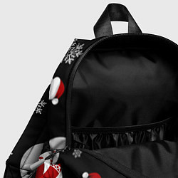 Детский рюкзак Снеговички в зимних шапочках со снежинками, цвет: 3D-принт — фото 2