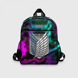 Детский рюкзак Атака титанов дракон неоновый, цвет: 3D-принт