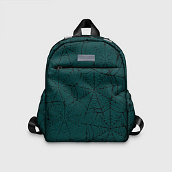 Детский рюкзак Паутина тёмно-зелёный, цвет: 3D-принт