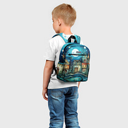 Детский рюкзак Сказочные рыбовы в стиле фолк-арт», цвет: 3D-принт — фото 2