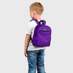 Детский рюкзак Фиолетовый в чёрную полоску, цвет: 3D-принт — фото 2