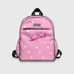 Детский рюкзак Барби - белый горошек на розовом, цвет: 3D-принт